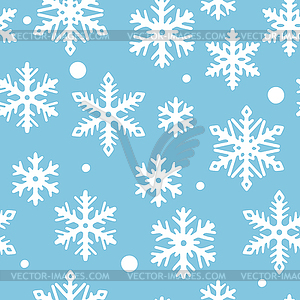 Pattern with abstract snowflakes. Merry Christmas - vector image