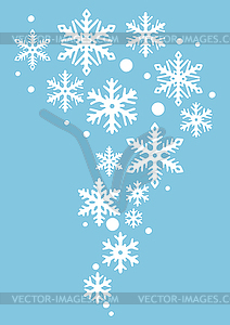 Background with abstract snowflakes. Merry Christma - vector image