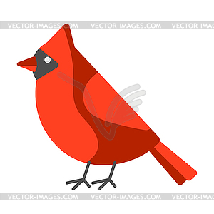 Merry Christmas red cardinal. Holiday object in - color vector clipart