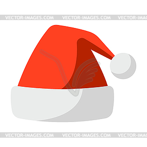 Merry Christmas Santa hat. Holiday object in cartoo - vector clipart