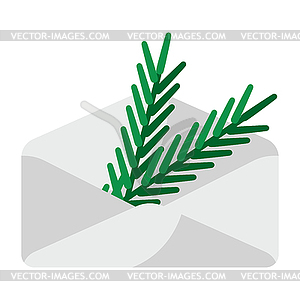 Merry Christmas letter. Holiday object in cartoon - vector clipart / vector image