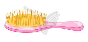 Hairbrush. Personal hygiene and self care item - vector clip art