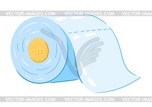 Туалетная бумага. Предметы личной гигиены и ухода за собой - векторный рисунок