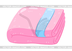 Towel. Personal hygiene and self care item - vector image