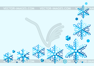 Background with abstract snowflakes. Merry Christma - royalty-free vector clipart