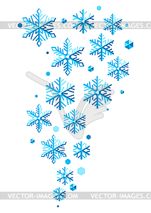 Background with abstract snowflakes. Merry Christma - vector image