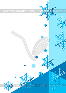 Background with abstract snowflakes. Merry Christma - vector clipart