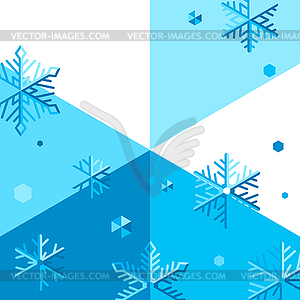 Background with abstract snowflakes. Merry Christma - vector clip art