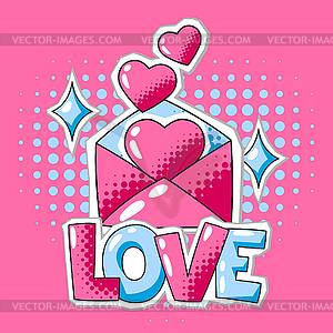 Happy Valentine Day greeting card. Holiday - vector image