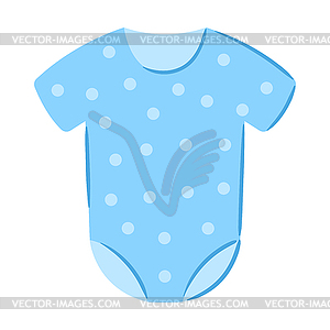 Baby suit. New born baby boy Happy Birthday object - vector clipart