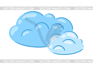 Clouds. Cartoon cute overcast sky - vector image