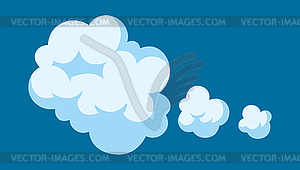 Cartoon smoke. Comic steam, cloud or fog - vector clip art