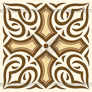 Arabic ceramic tile. Traditional eastern - vector clipart