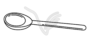 Wooden spoon. Stylized kitchen object for cooking - vector clip art