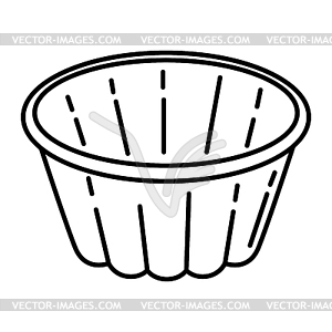 Muffin tin. Stylized bakery object for cooking - vector image