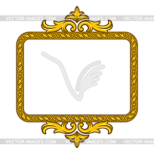 Floral frame in baroque style. Decorative curling - vector clipart