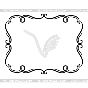 Vignette curl element. Decorative calligraphic - vector clip art