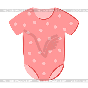 Baby suit. New born baby girl Happy Birthday object - vector image