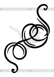 Vignette curl element. Decorative calligraphic - vector image