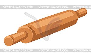 Rolling pin. Stylized bakery object for cooking - vector image