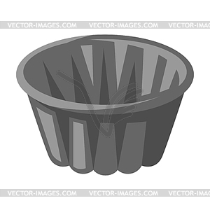 Muffin tin. Stylized bakery object for cooking - vector clip art