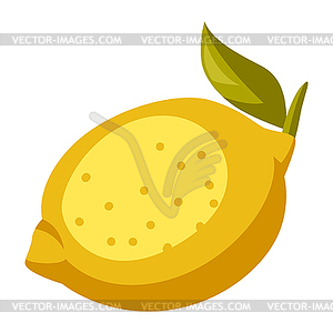 Lemon. Stylized food object for cooking recipe and - vector clip art