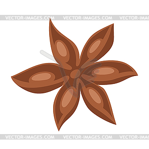 Star anise. Stylized food object for cooking - vector clipart