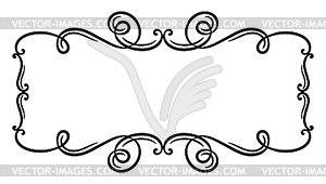 Vignette curl element. Decorative calligraphic - vector image