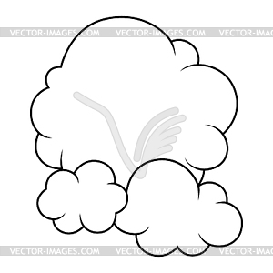Clouds. Cartoon cute overcast sky - vector image