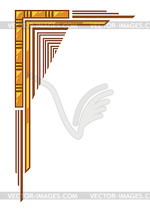 Corner in art nouveau style. Decorative geometric - vector clipart