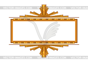 Frame in art nouveau style. Decorative geometric - vector clip art