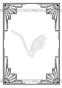 Frame in art nouveau style. Decorative geometric - vector clip art