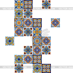 Portuguese ceramic tile pattern. Mediterranean - vector clipart