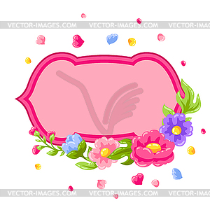 Background with flowers. Beautiful decorative - vector clip art