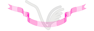 Curly pink ribbon. Beautiful decorative elegant tape - vector clipart / vector image