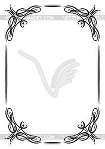 Vintage swirling frame. Retro decorative curling - vector clipart