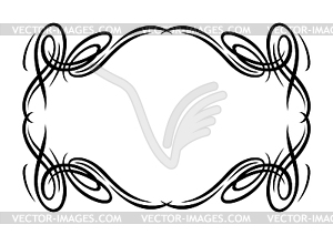 Vintage swirling frame. Retro decorative curling - vector image