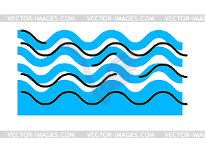 Wave. Vacation or journey item - vector clipart