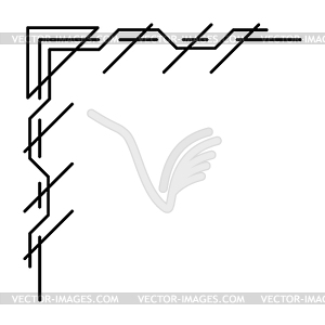 Line geometric corner. Modern decorative linear - vector image