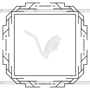 Line geometric frame. Modern decorative curling - vector image