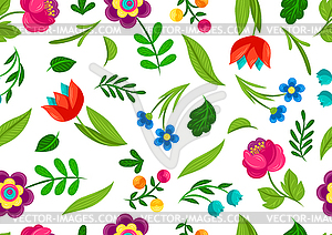 Pattern with pretty flowers. Beautiful decorative - vector image