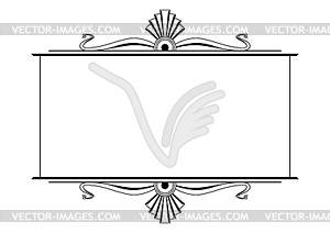 Frame in art nouveau style. Decorative geometric - vector clip art