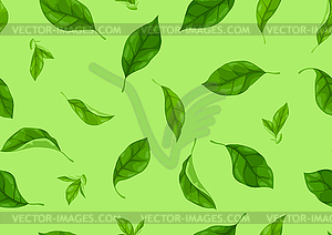 Pattern with leaves. Spring or summer stylized - vector image