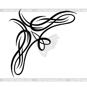 Vintage swirling corner. Retro decorative curling - vector EPS clipart