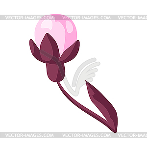 Spring flower bud. Apple, sakura or cherry blossom - color vector clipart