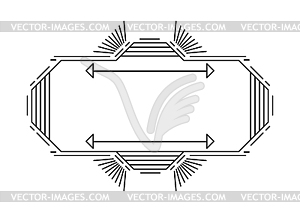 Line geometric frame. Modern decorative linear - vector image