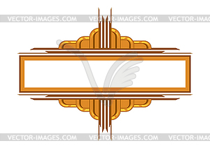 Frame in art nouveau style. Decorative geometric - vector clipart