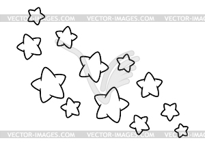 Background with stars. Cartoon cute image for design - vector clipart