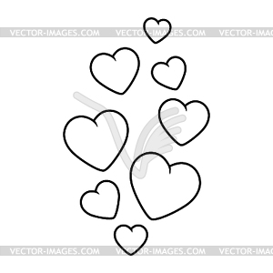 Hearts. Happy Valentine Day image - vector clip art