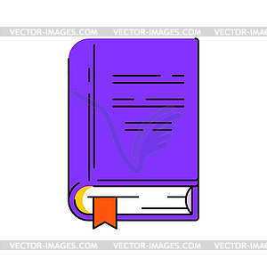 S of book. Image for education and school - vector clip art